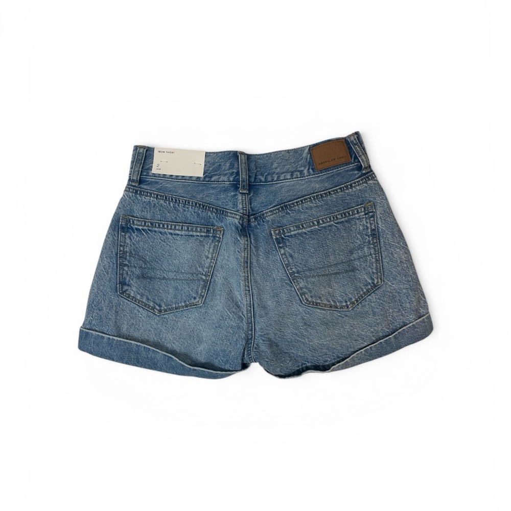 American Eagle Mom Shorts High Rise Denim Cuffed NWT Size 2 casual - Picture 5 of 6